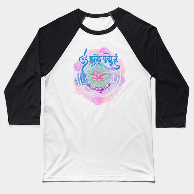 Om Mani Padme Hum Baseball T-Shirt by WWW.ASCENSIONART.CO.UK